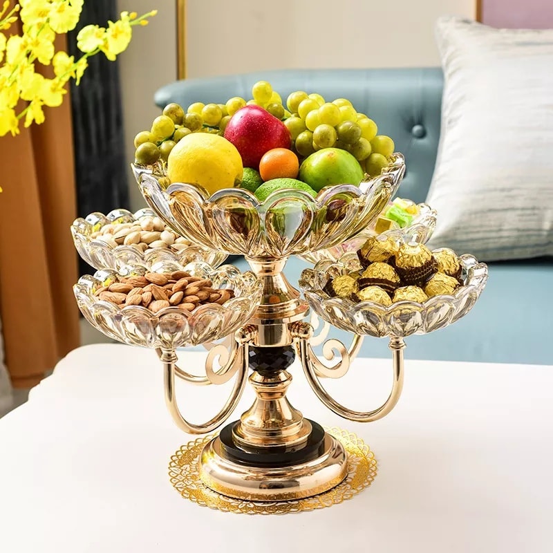 European Style Rotating Dry Fruits Platter Stand