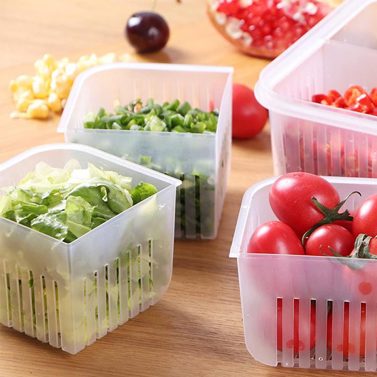 Vegetable & Fruit Storage Box With Lid