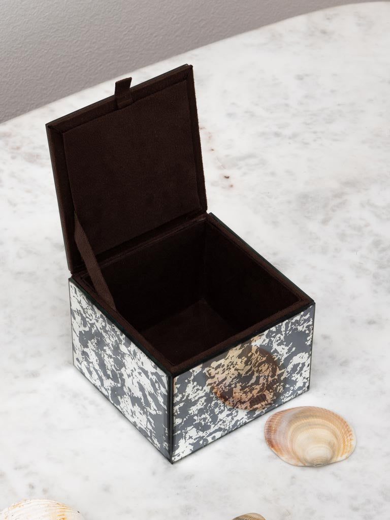 Mini Glass Antique Jewelry Box