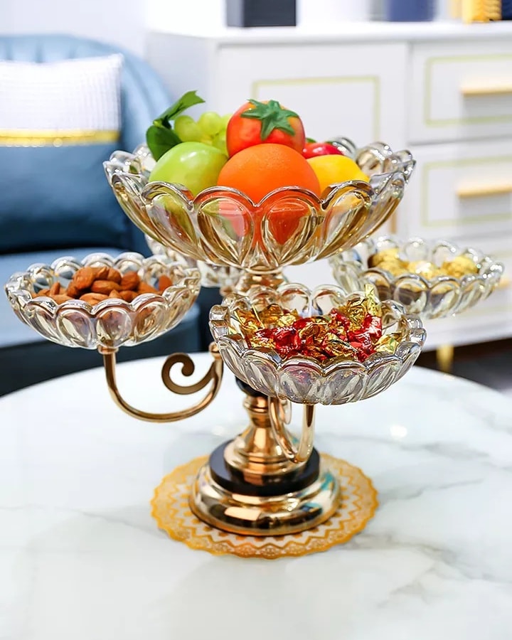 European Style Rotating Dry Fruits Platter Stand