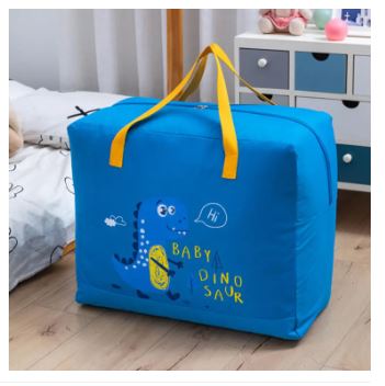 Double Zipper Dino Storage Bag  For Kids