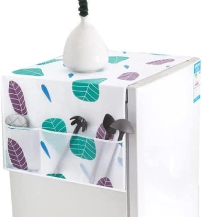 Water and Dust-proof Refrigerator Cover with Storage Pockets