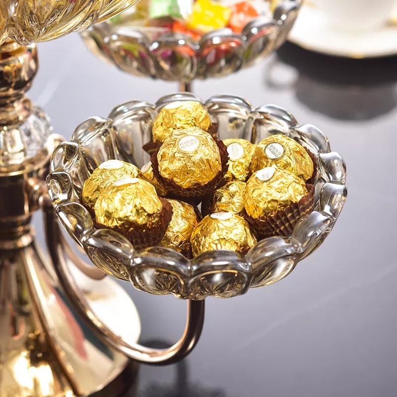 European Style Rotating Dry Fruits Platter Stand