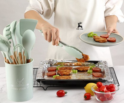 12 PCS Silicone Cooking Utensils Set