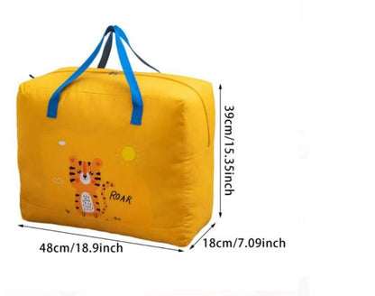 Double Zipper Dino Storage Bag  For Kids