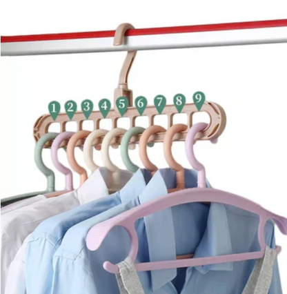 9 Hole Space Saving Clothes Hanger