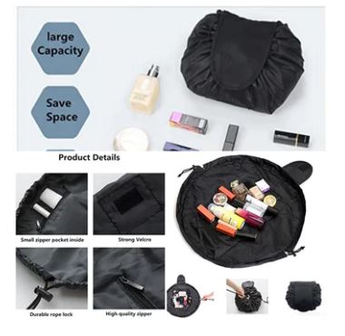 Portable Lazy Storage  Drawstring Cosmetic Bag