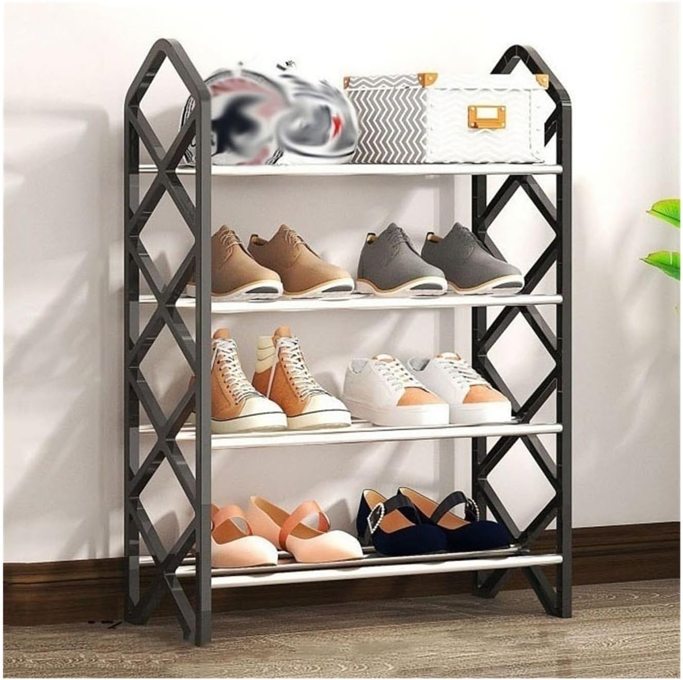 4 Layer Diamond Shoe Rack