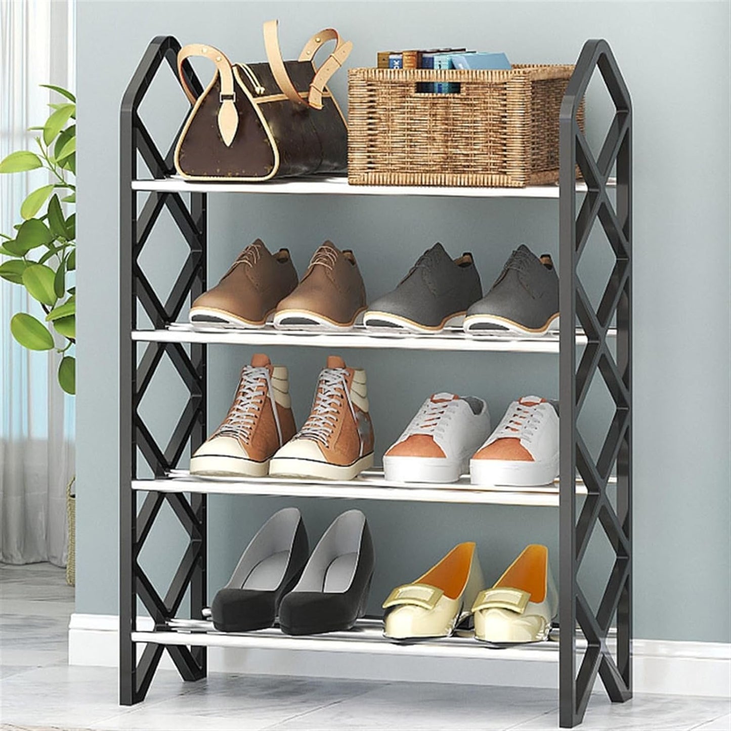 4 Layer Diamond Shoe Rack