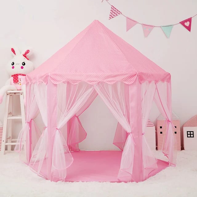 Princess Castle Play Tent House with Fairy Lights