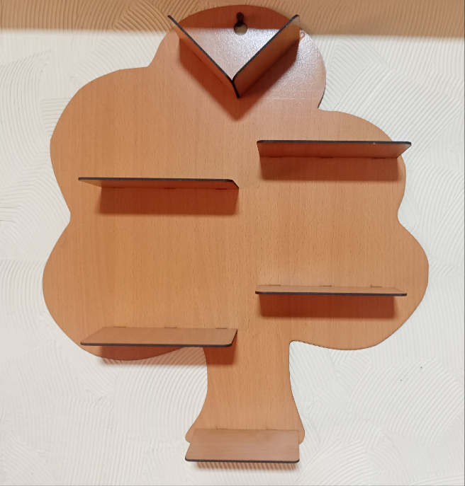 Tree Shaped Wooden Shelf