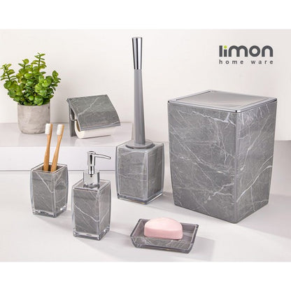 Limon 6 Pcs Classic Marble Design Bathroom Set