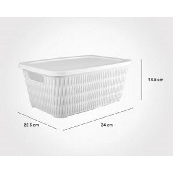 Limon Rectangle Bamboo Basket With Lid