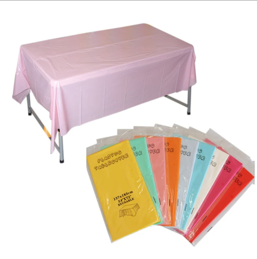 Heavy Duty Plastic Table Covers Tablecloth Reusable