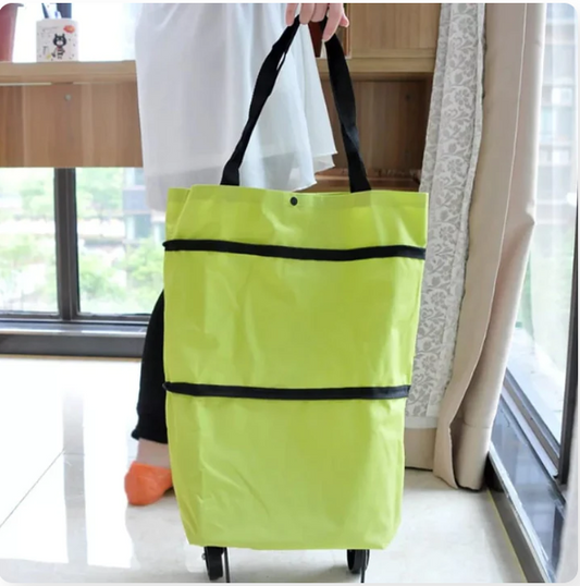 Foldable Trolley Tote Bag with Wheels