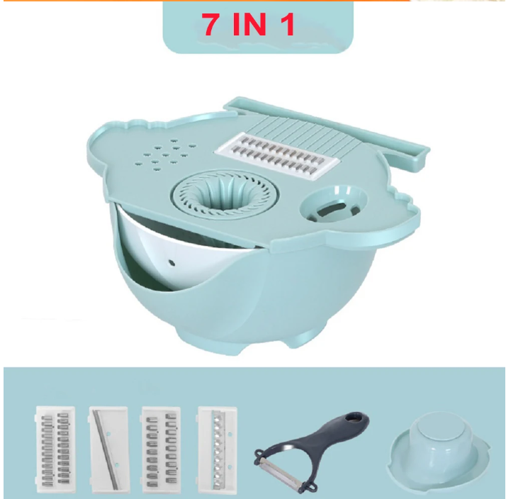 7 in Vegetable/Fruit Cutter with Drainer Bowl