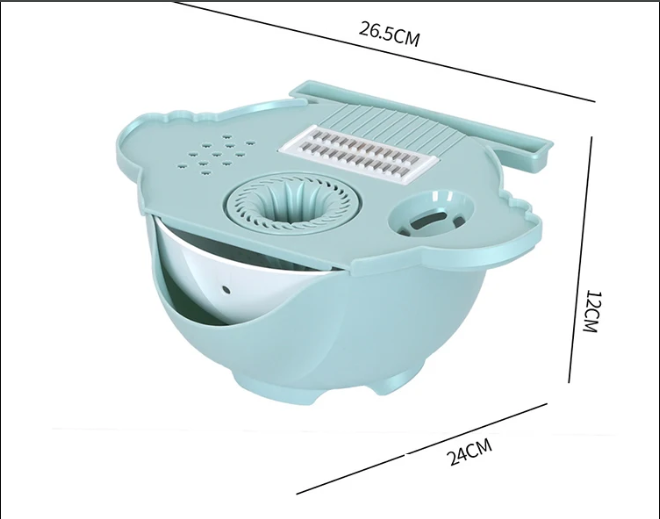 7 in Vegetable/Fruit Cutter with Drainer Bowl