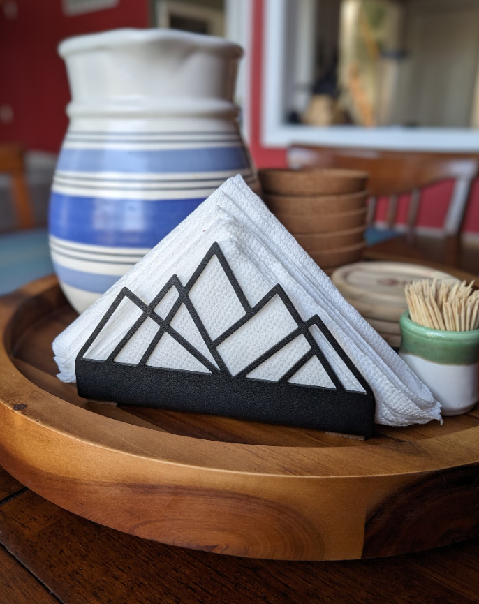 Wooden Mountain Napkin Tissue Holder