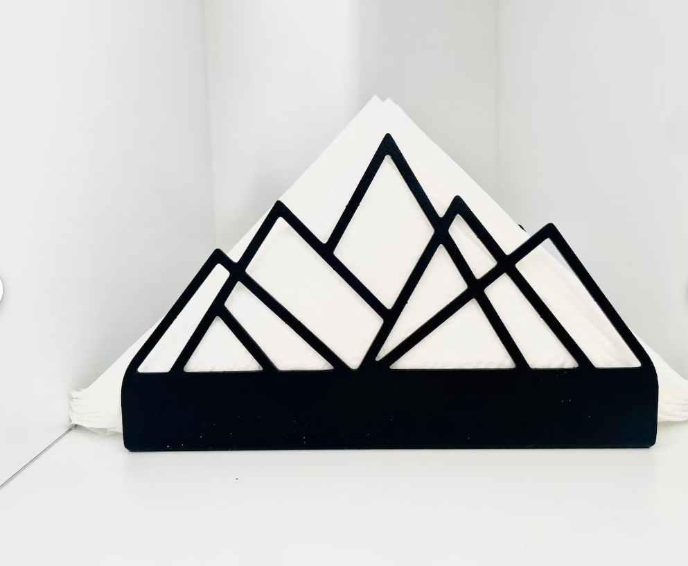 Wooden Mountain Napkin Tissue Holder