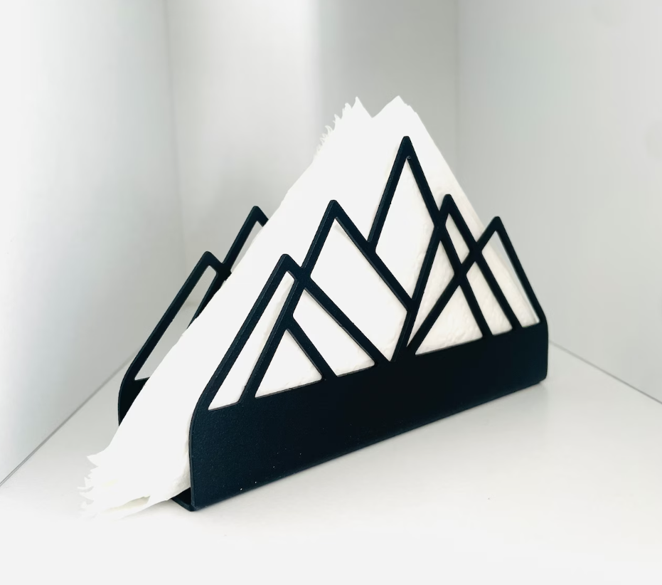 Wooden Mountain Napkin Tissue Holder