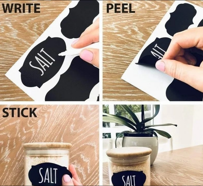 Chalkboard Jar Stickers (24 Pcs Set)