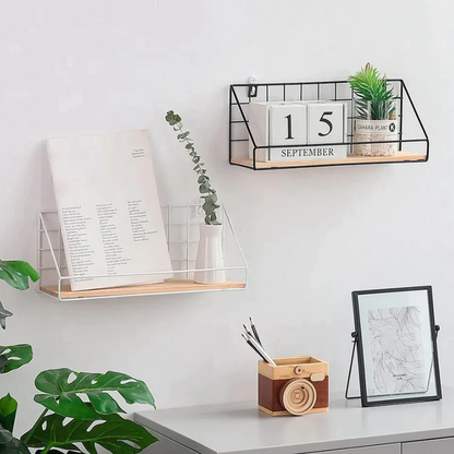 Checks and Boxes Wall Shelf