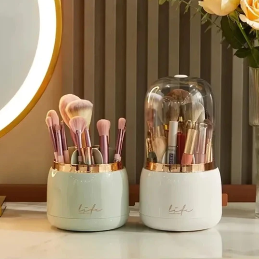 Rotating Glam Cosmetic Brush Organizer