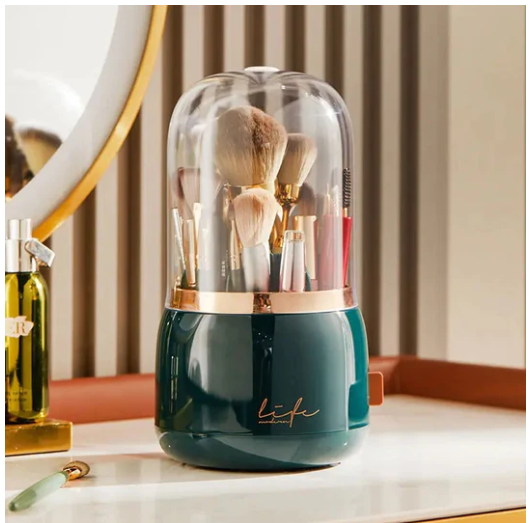 Rotating Glam Cosmetic Brush Organizer