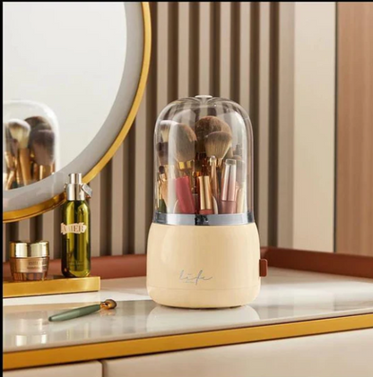 Rotating Glam Cosmetic Brush Organizer