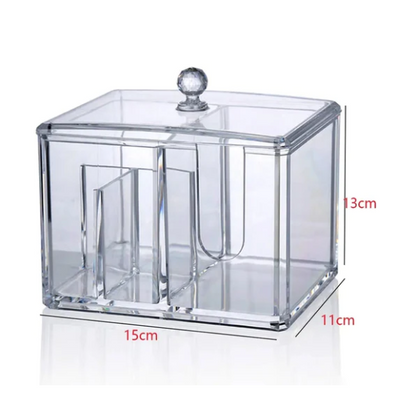 2 in 1 Acrylic Cotton Pod & Tissue Box