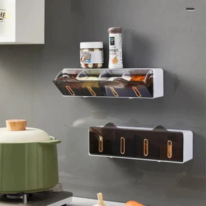 Wall Mounted Spice Storage Rack