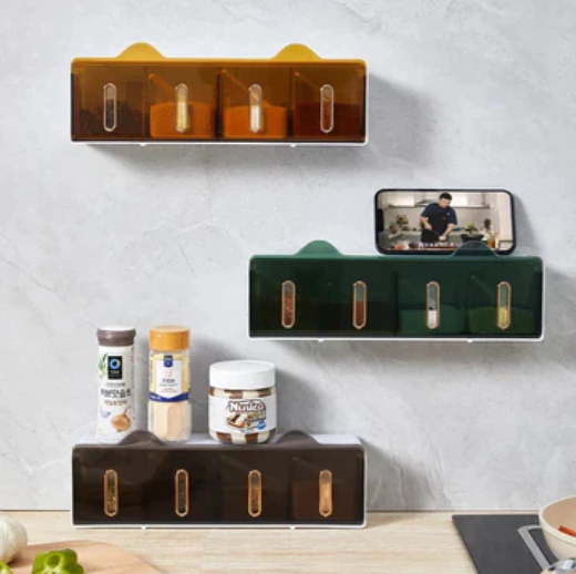 Wall Mounted Spice Storage Rack