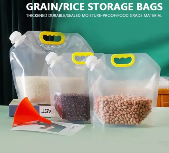 Airtight Food Cereal Grains Storage Bag Pouch