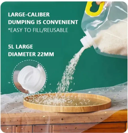 Airtight Food Cereal Grains Storage Bag Pouch