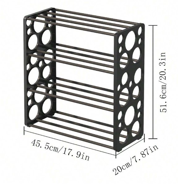 4 Layer Bubble Hole Shoe Rack