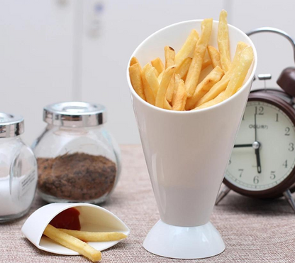 French Fries Dip Cone Cup With Sauce Holder