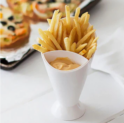 French Fries Dip Cone Cup With Sauce Holder