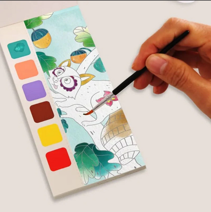 Watercolor Doodle Coloring Book