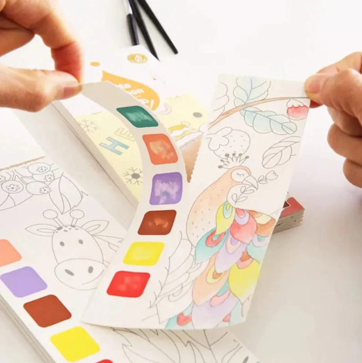 Watercolor Doodle Coloring Book