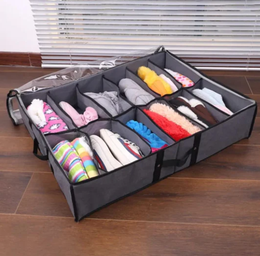 8 Pocket Under Bed Shoe Storage Organizer