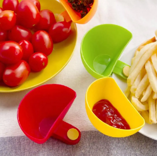 4pcs Dip Clip Set Sauce Bowls