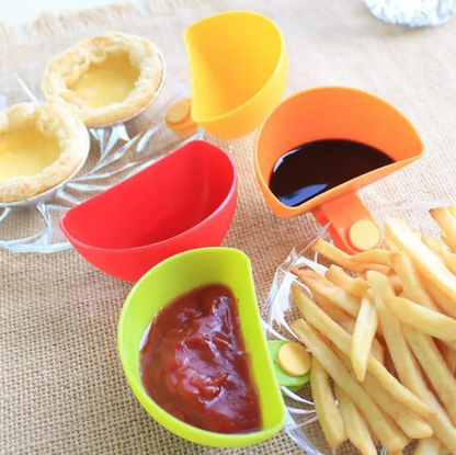 4pcs Dip Clip Set Sauce Bowls