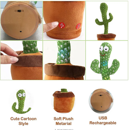 Dancing Talking Cactus Toy with USB Charge