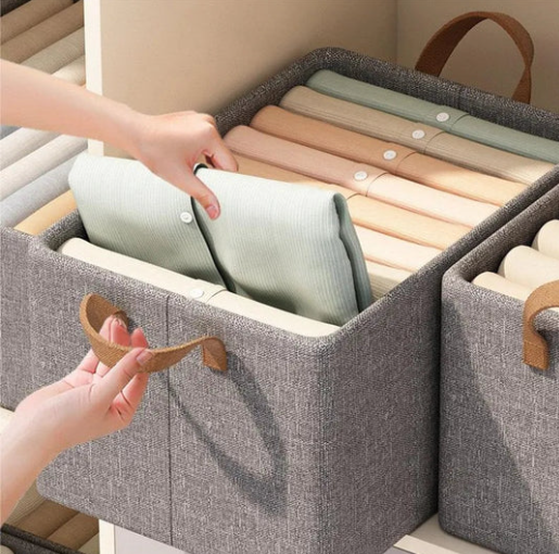 Clothes Storage Basket Cabinet Organizer