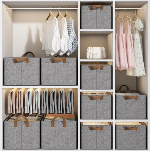 Clothes Storage Basket Cabinet Organizer