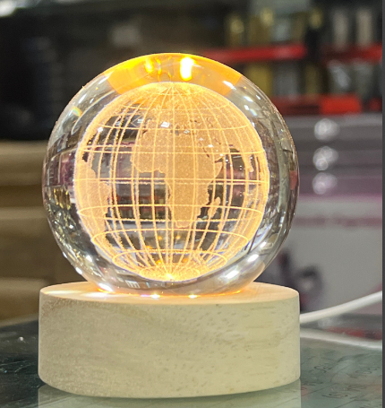 Glowing Crystal 3D Decorative Ball Lamp