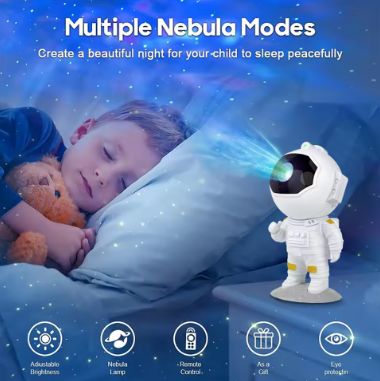 Space Buddy Astronaut Night Light Projector For Kids