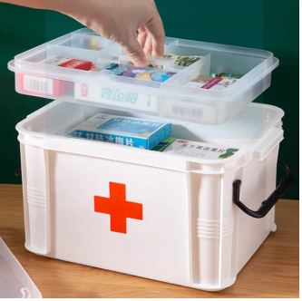 Multi-Layer Medicine Storage First Aid Box