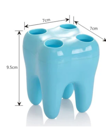 4 Hole Funny Tooth Style Toothbrush Holder