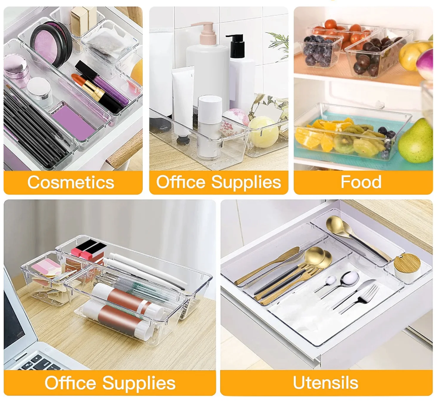 Transparent Drawer Organizer Trays